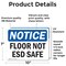 Signmission Floor Not ESD Safe, 10 in W x Rectangle, Vinyl Decal OS-2PACK-NS-D-710-L-12793 - alternate 4